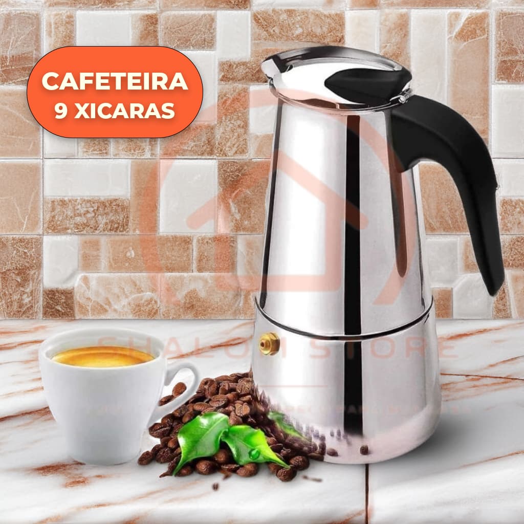 Cafeteira Italiana 6 Xícaras Expresso Maquina de Café
