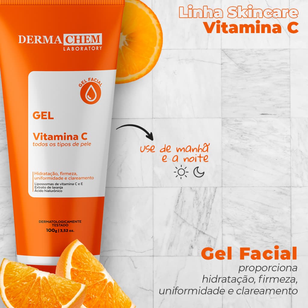 Gel Anti-Idade Clareador Facial Vitamina C 100ml
