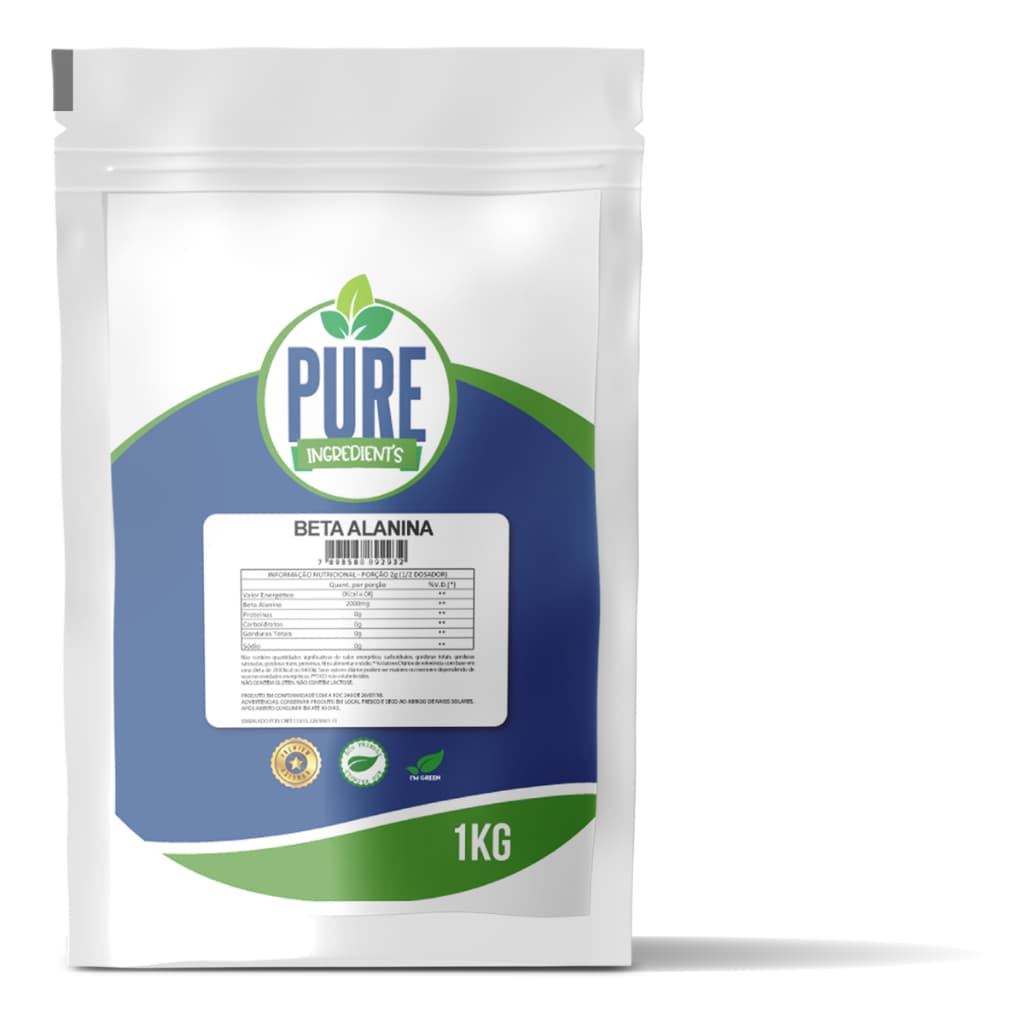 Beta Alanina Pura 1kg Pure ingredient´s Pré Treino Suplemento em pó