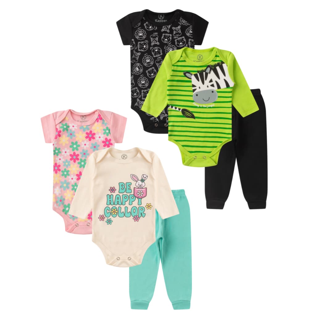 1 KIT Body bebe 3 Peças  longo MENINA ou MENINO Roupa De Bebe Bodie MEIA ESTAÇÃO - 1500