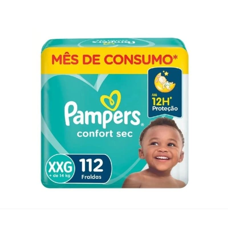 Fralda Pampers Pacotão com 112 XXG