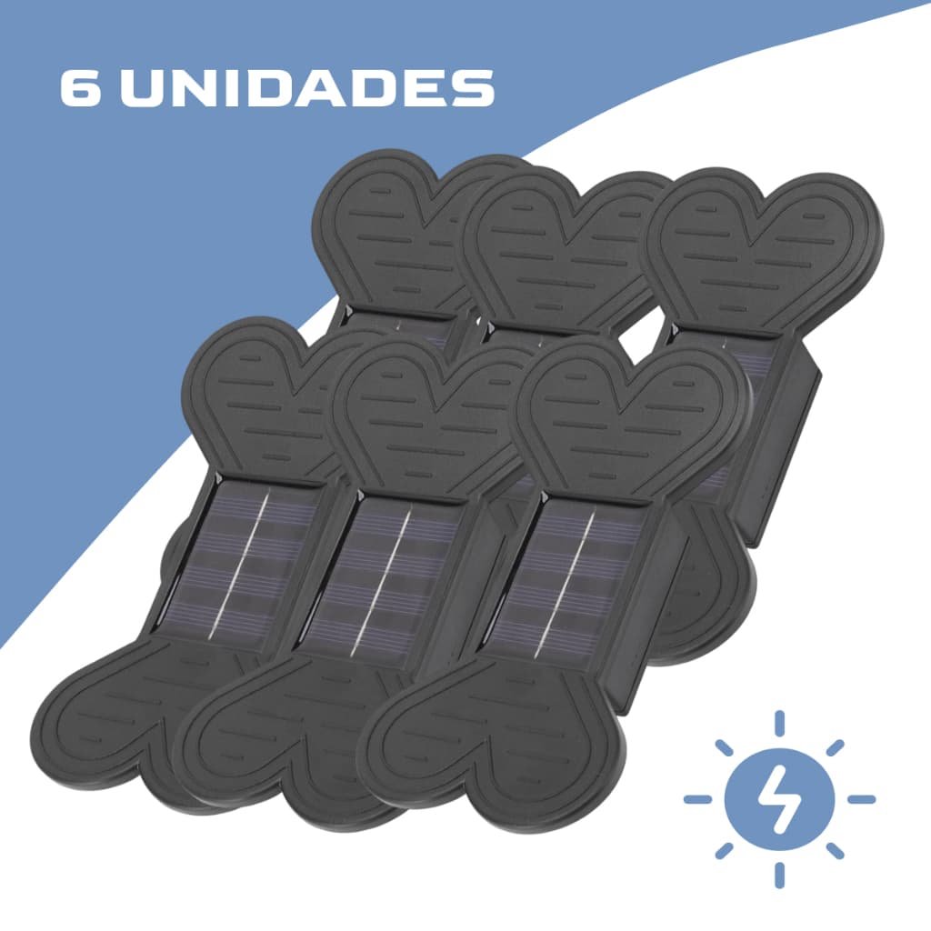 Kit 6 Luminária Arandela de LED Exterior/Interior Luminária Solar ( SH-010 )