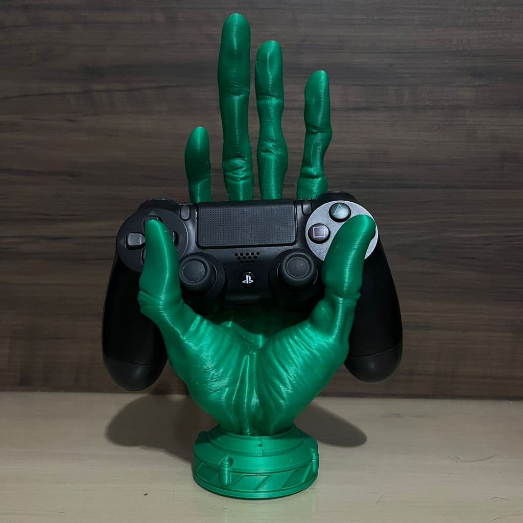 Suporte Controle Mão Et Video Game Xbox Playstation /Ps5  Series x Mão Extraterreste Alien verde E.T sala quarto estante