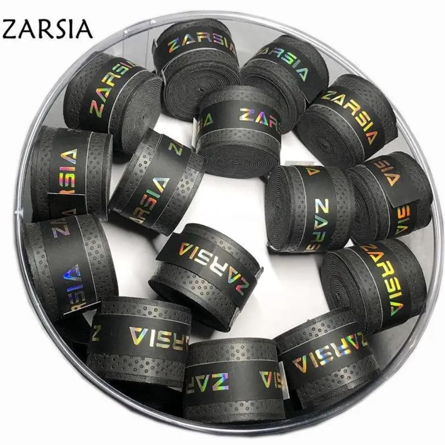 Kit 5 Overgrip Fita Super Grip Seca Raquete Beach Tennis Zarsia Preto