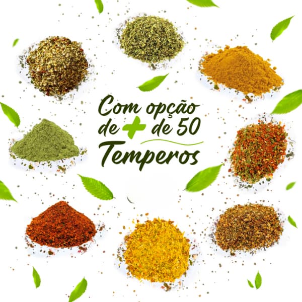 Kit Com 24 Temperos Condimentos Sal de Parrilha e Pimenta 50 Opções - LTT ALIMENTOS