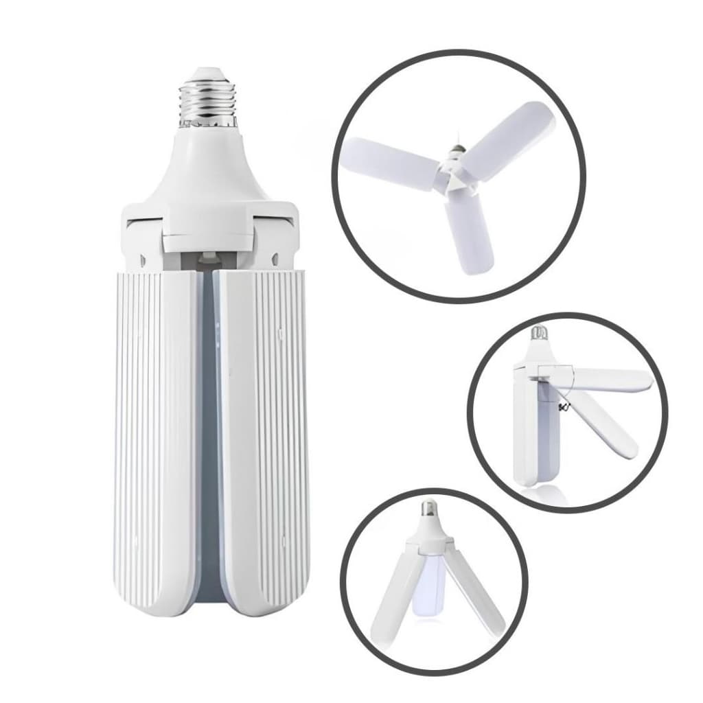 Lâmpada Led 45w Pétalas 2 ou 1 Dobrável Ajustável Forte Decoração Luminaria Fan Blade