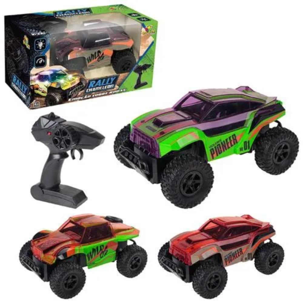 Carro Controle Remoto Carrinho Off-Road Rally Chameleon 2.4 Ghz 7 Funções 1:16 - Art Brink