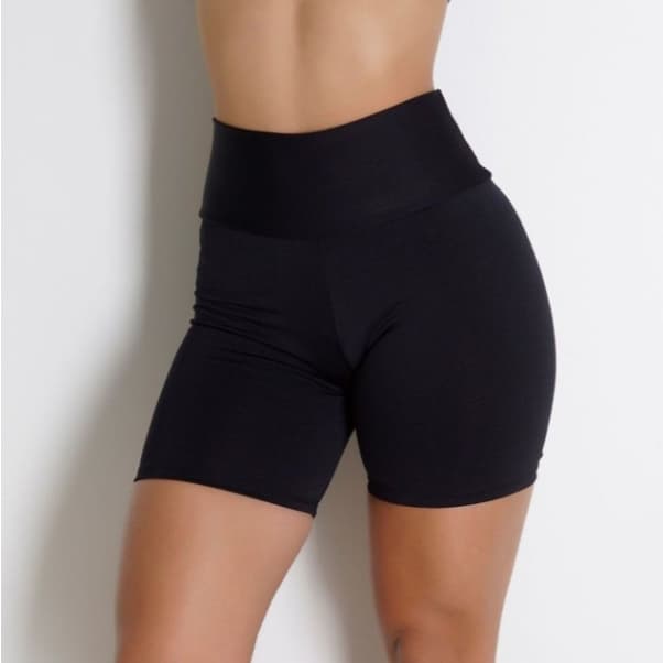 Shorts Poliamida de Academia Fitness Esportivo Feminino Suplex Cintura Alta empina bumbum