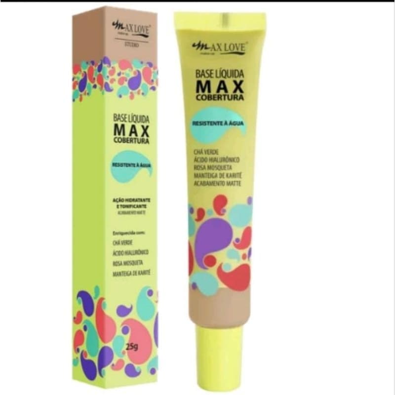 BASE LIQUIDA RESISTENTE A ÁGUA- BASE MAX LOVE - MAX COBERTURA