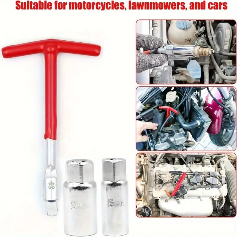 kit Jogo Chave De Vela cromada Articulavel Com Soquete E Encaixe 16 E 21MM Automotiva Veicular