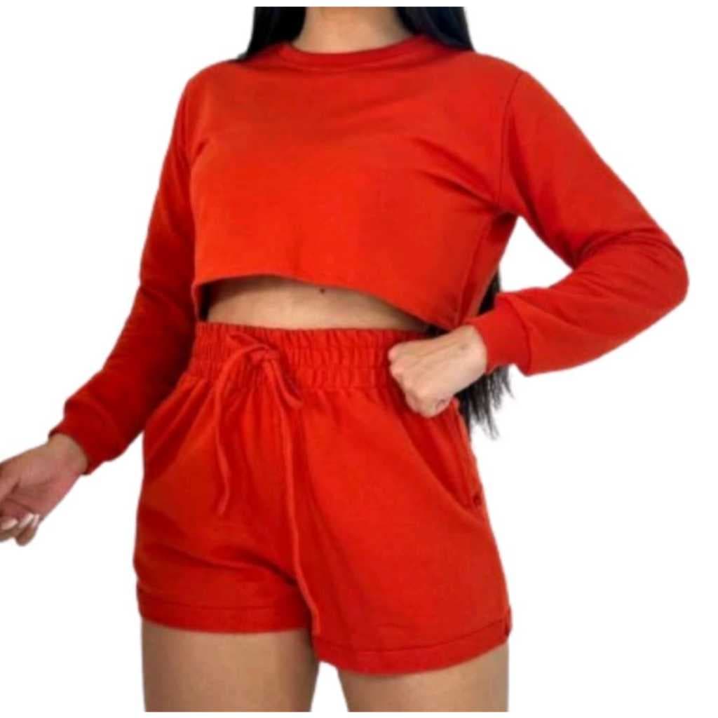 Conjunto Iza Moletom Feminina De Ótima Qualidade, Charmosa e elegante