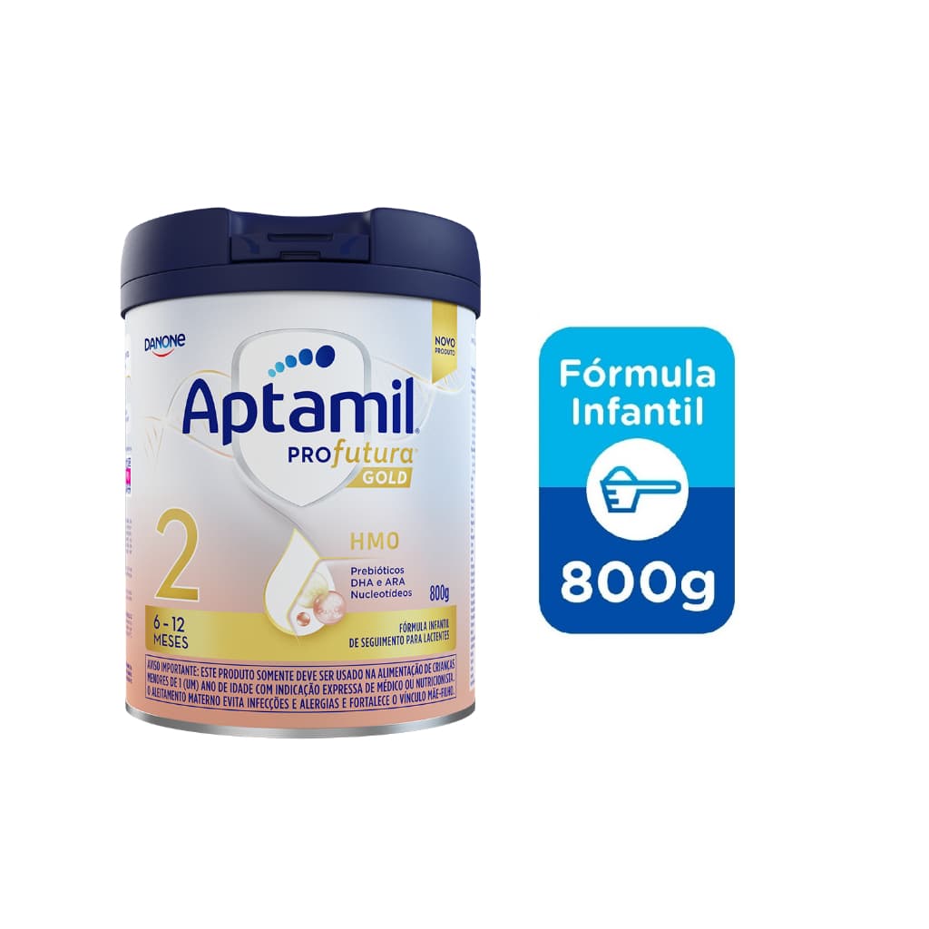 Fórmula Infantil Em Pó Danone Aptamil Gold 2 Lata 800g