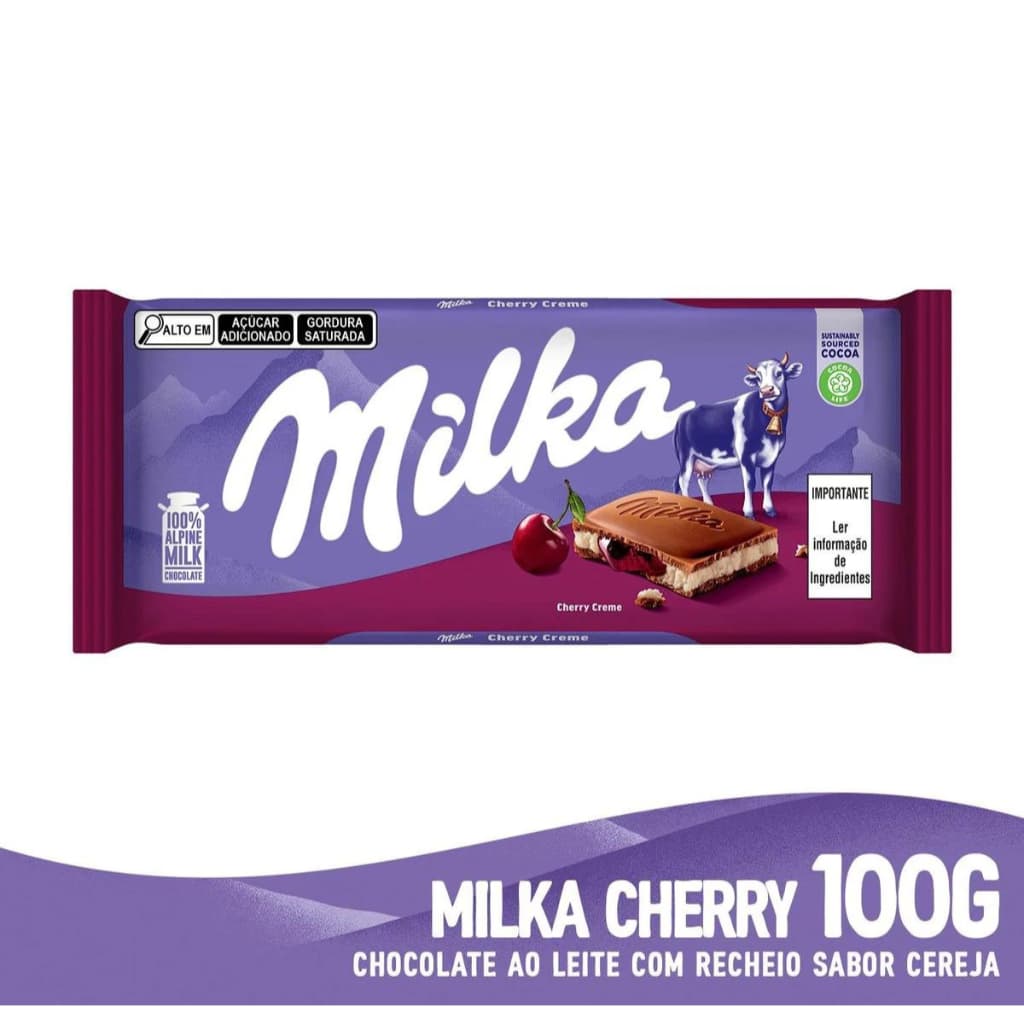 Chocolates Importados Polônia - Milka - Cherry Creme