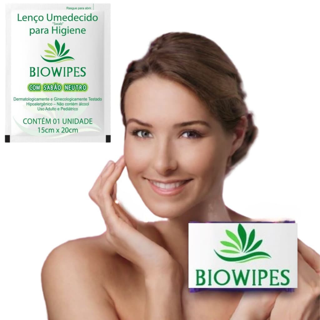 Lenço Toalha Umedecido Higiene Intima Sabão Neutro Mulher moderna  adulto infantil C/20und. Biowipes