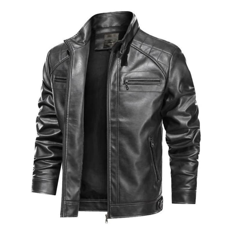 Jaqueta de Couro Masculina Proteção e Estilo para Motoqueiros no Frio