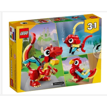 Blocos de Montar Lego Creator 3 em 1 Dragão / Super Robô / Ônibus Espacial