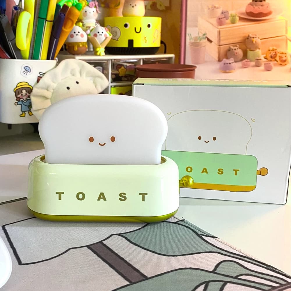 Luminária Torradeira Led Usb Com Dimmer e Timer Programável Decoração Quarto Infantil