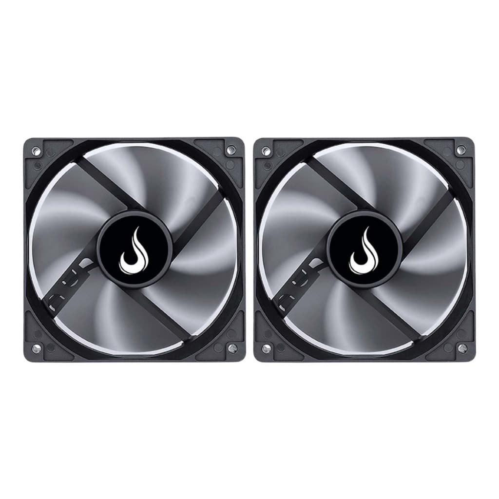 Kit 2 Cooler Fan 1500 RPM Sem Led | Para Gabinete 120mm 12cm | Rise Mode Gamer Black