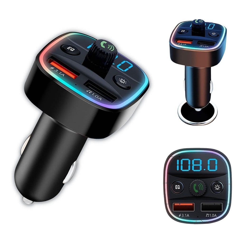 Carregador Turbo 3.1A  Bluetooth Com 2 USB Transmissor FM Rádio sem fio Adaptador receptor de carro
