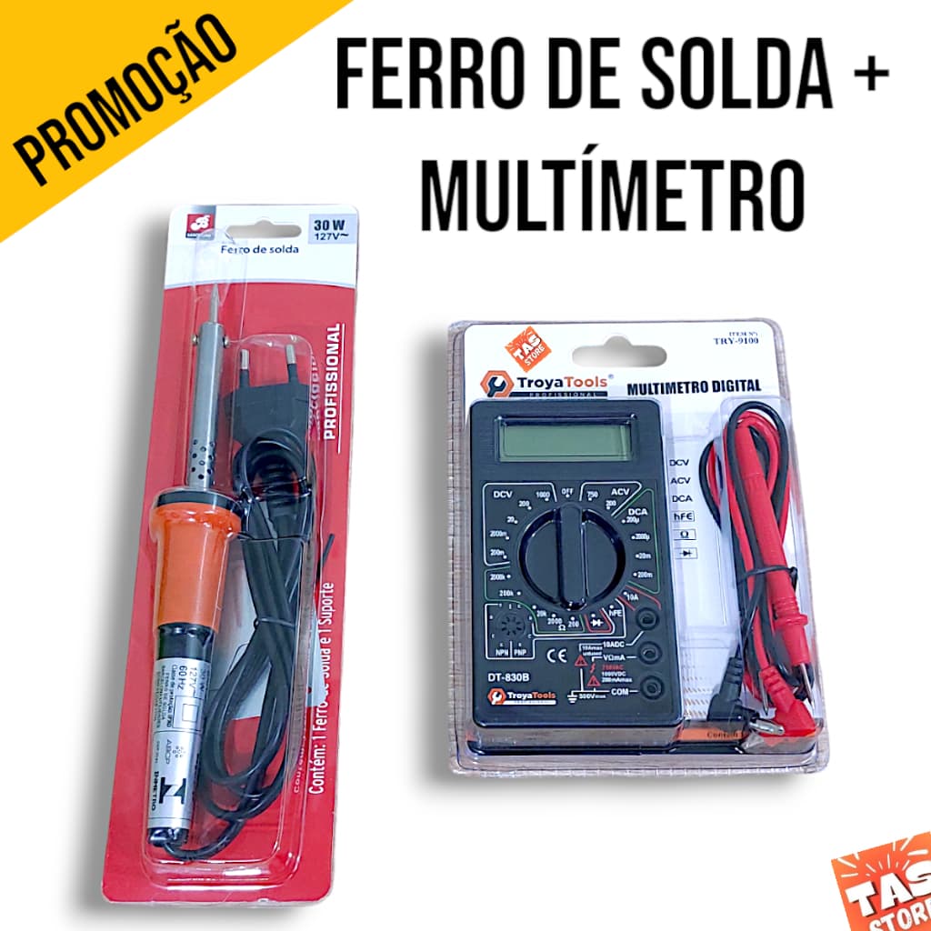 Ferro de Solda + Multímetro Digital para eletronicos de alta qualidade