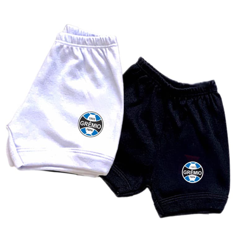 Shorts Calção Tapa Fralda Bebê Futebol Menino Menina Culote Bermudinha 100% Algodão Escolha Seu Time