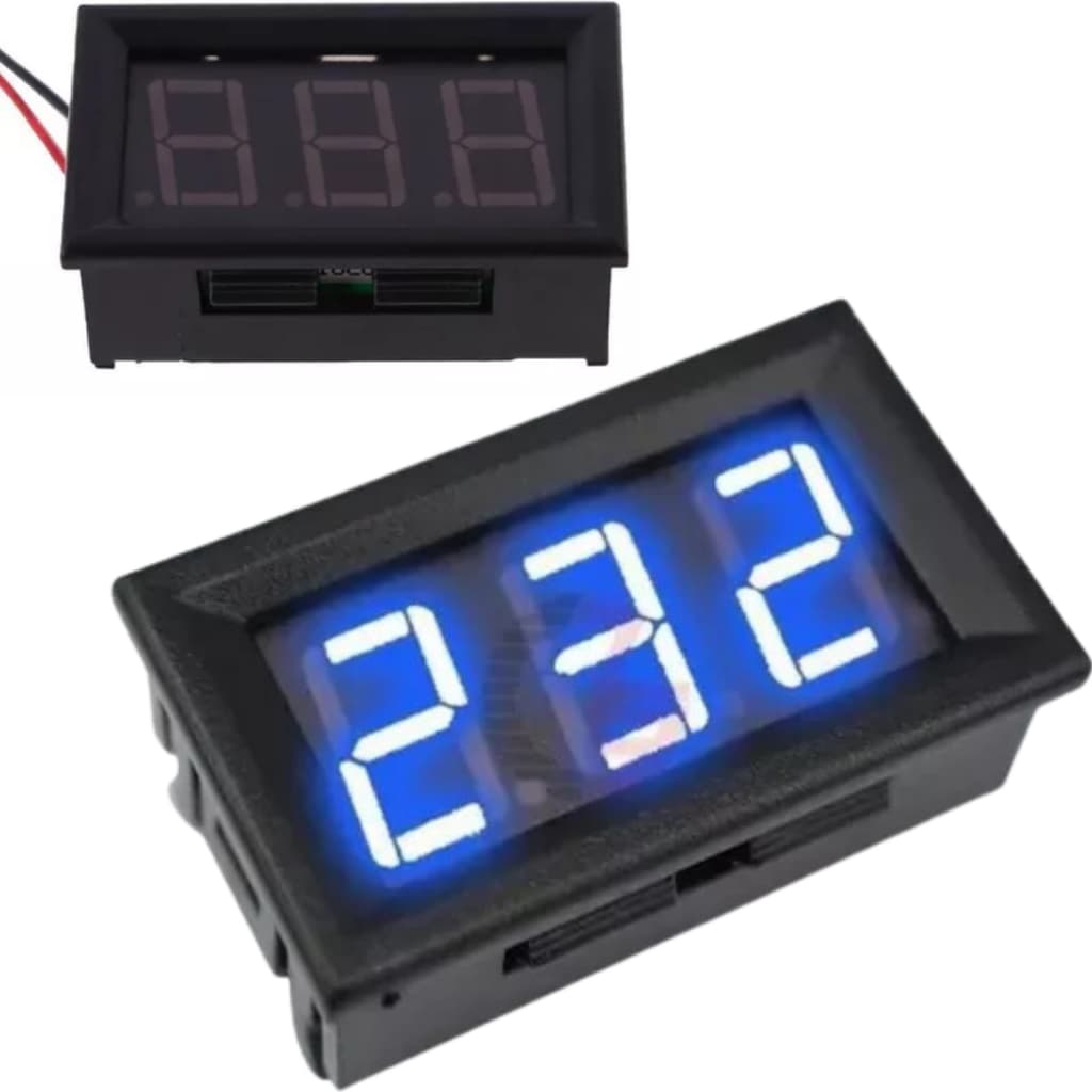 Medidor Tensão Voltímetro Digital 110/220v Ac Painel Energia Residencial 70-500v AZUL - PROMOÇÃO