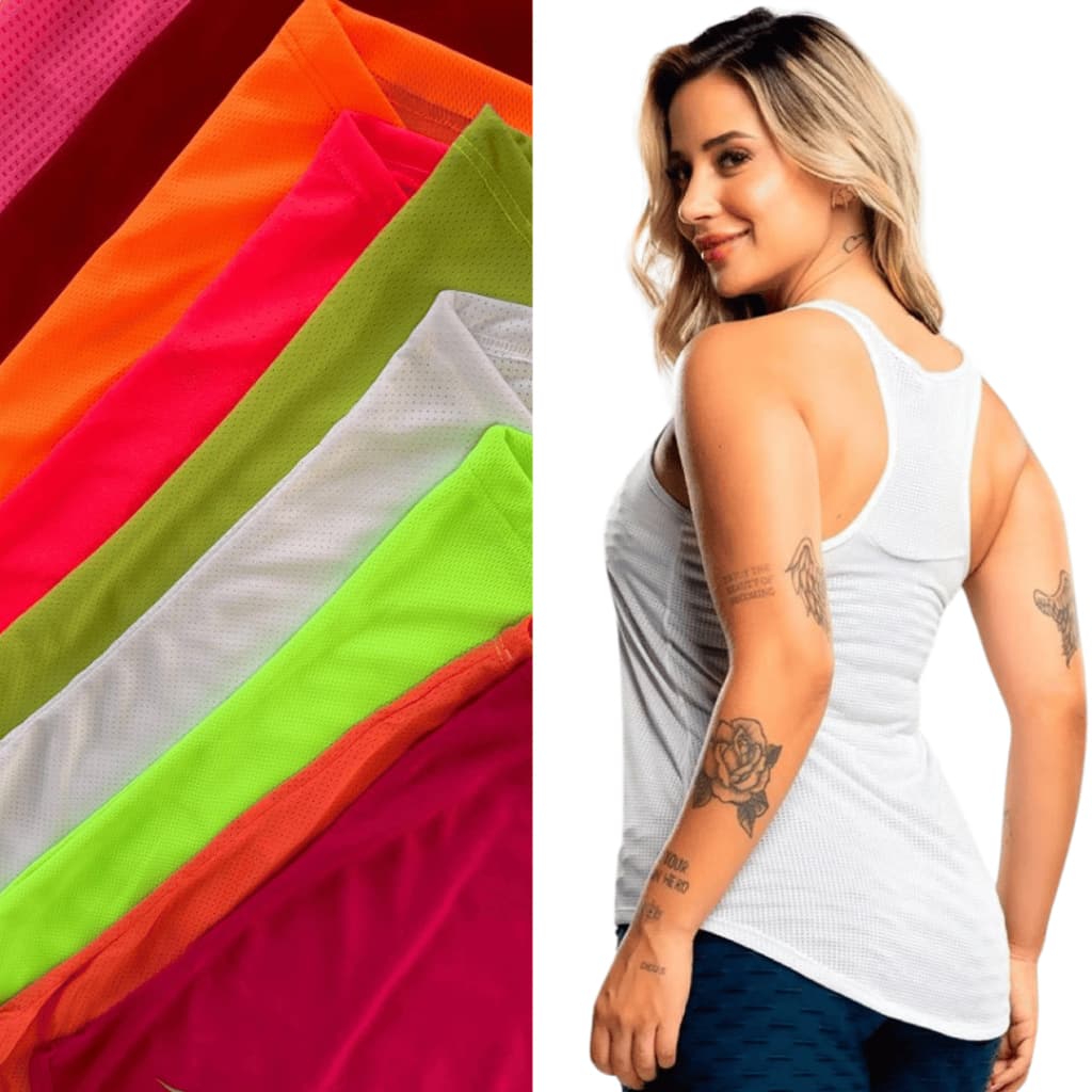 Regata Academia Feminina Fitness Musculaçao Esporte Furadinha Roupa Feminina Esporte Qualidade