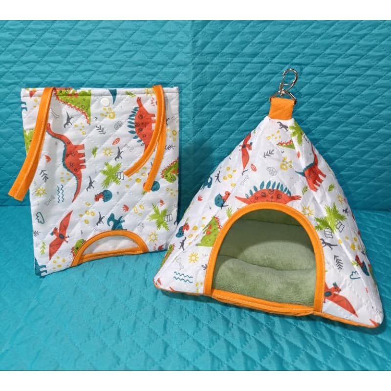 Porquinho da Índia Kit 3 peças, pet luxo com Porta Feno, Casinha e Almofadinha.