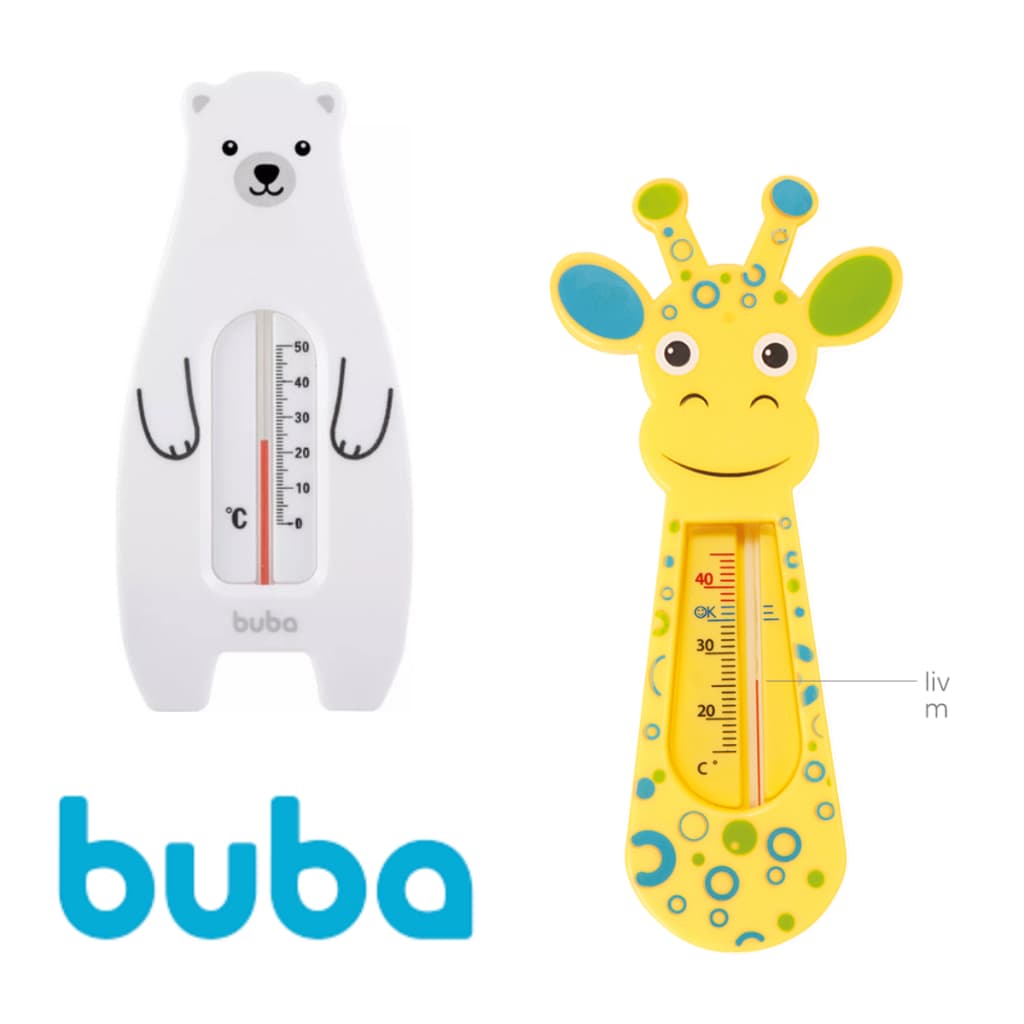 Termômetro Buba Girafa ou Urso Banheira Bebê Agua Temperatura Banho