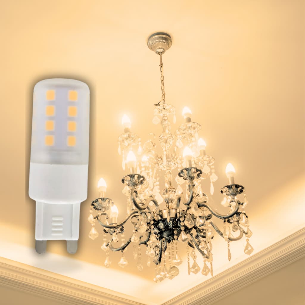 Luminária Led G9 Halopin 5W 110V 30 Leds Dimerizável Fosco Branco Quente 3000K