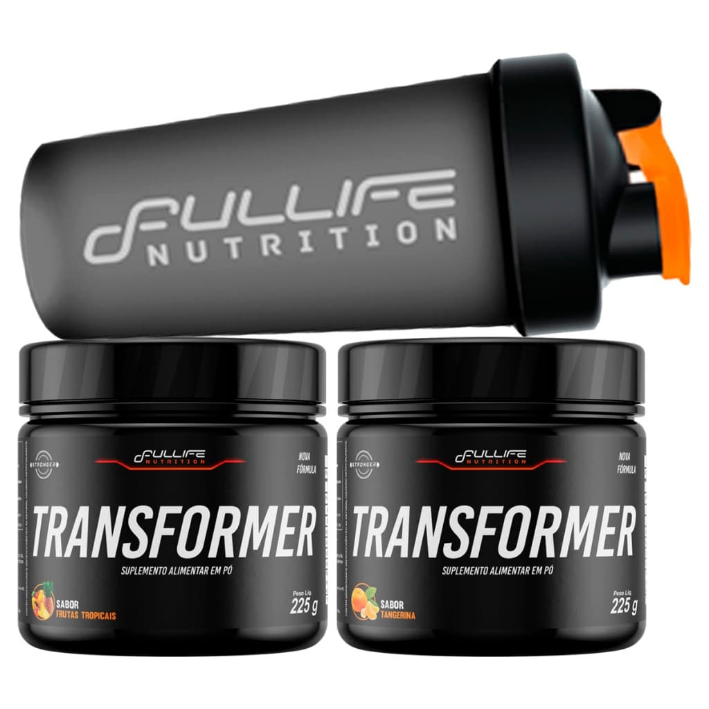 Pré Treino Transformer Beta Alanina + Arginina + Taurina Kit 2 Unidades
