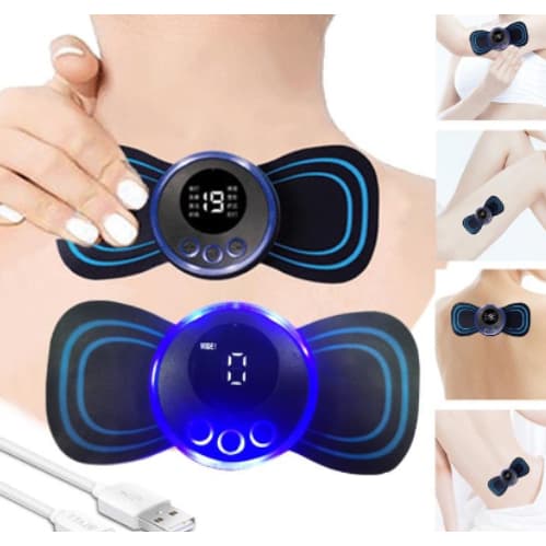 6 Conjuntos Para Alívio Da Dor Muscular Cervical Mini Massageador EMS Estimulador Elétrico De Pescoço Portátil