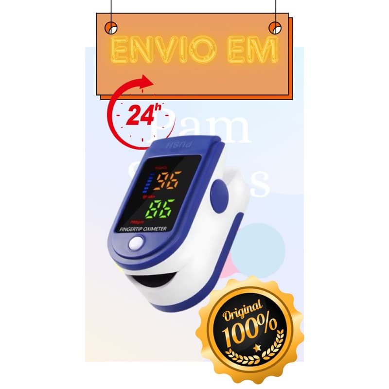 Oxímetro de Dedo Digital Portátil Com Led