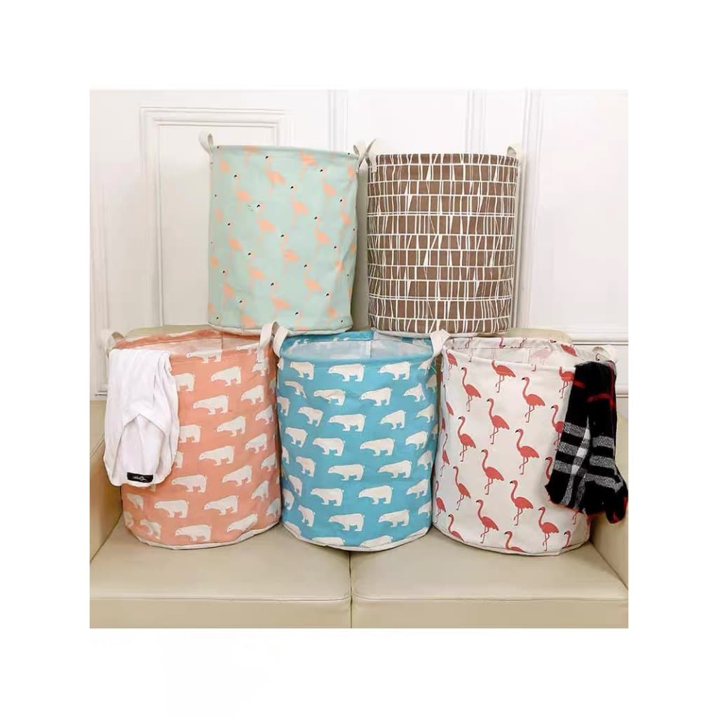 Cesto Organizador Dobrável 40 Litros Roupa Suja Brinquedos Lavanderia Multiuso Impermeável para Banheiro e Quarto