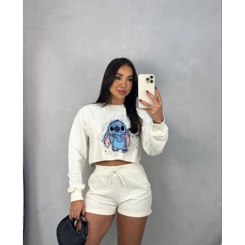 Conjunto moletom flanelado feminino Lançamento