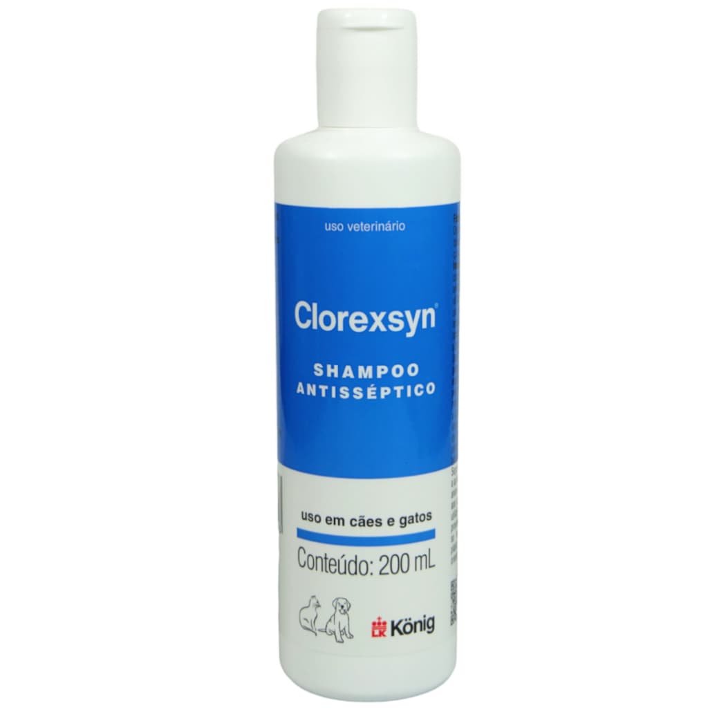 Clorexsyn 200ml Shampoo Antisséptico Para Cães e Gatos König