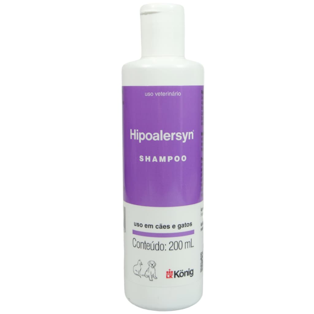 Hipoalersyn 200ml Shampoo Para Pele Sensível Cães e Gatos König