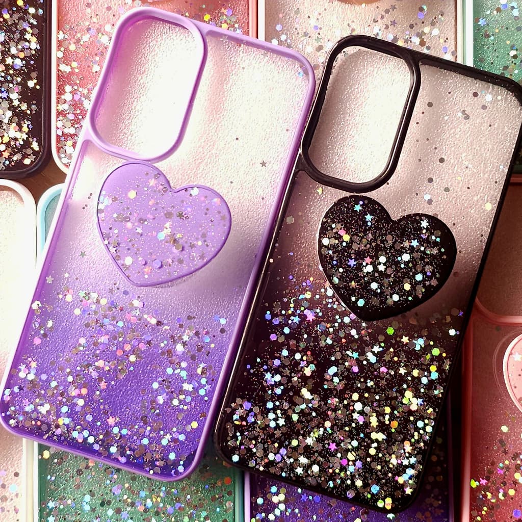 Capa Capinha case anti impacto para Samsung Galaxy A15 - Capinha com glitter e Pop Socket para Samsung Galaxy A15