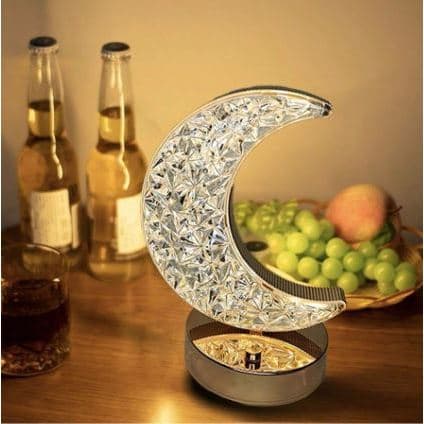 Luminária de Mesa  Touch Leitura  Lâmpada de Quarto de luxo Nórdico Cristal Acrílico Led de 3 Cores