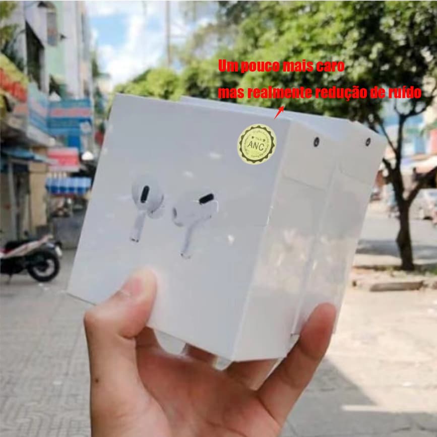 Airpods PRO 3 Com Cancelamento De Ruído Fone de Ouvido Sem Fio Bluetooth Pop-Up para iOS e Android