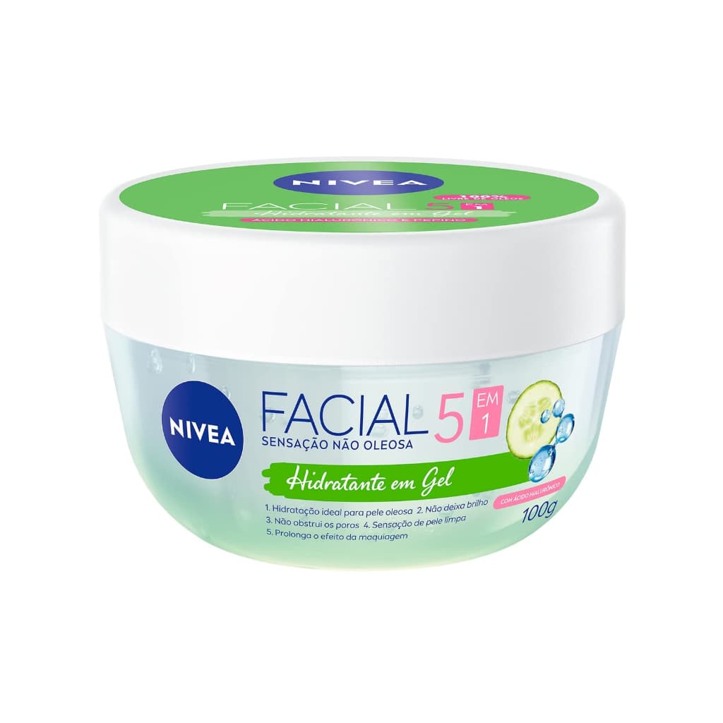 Creme Hidratante Facial Em Gel 24h De Hidratação 5 em 1 100g Nivea