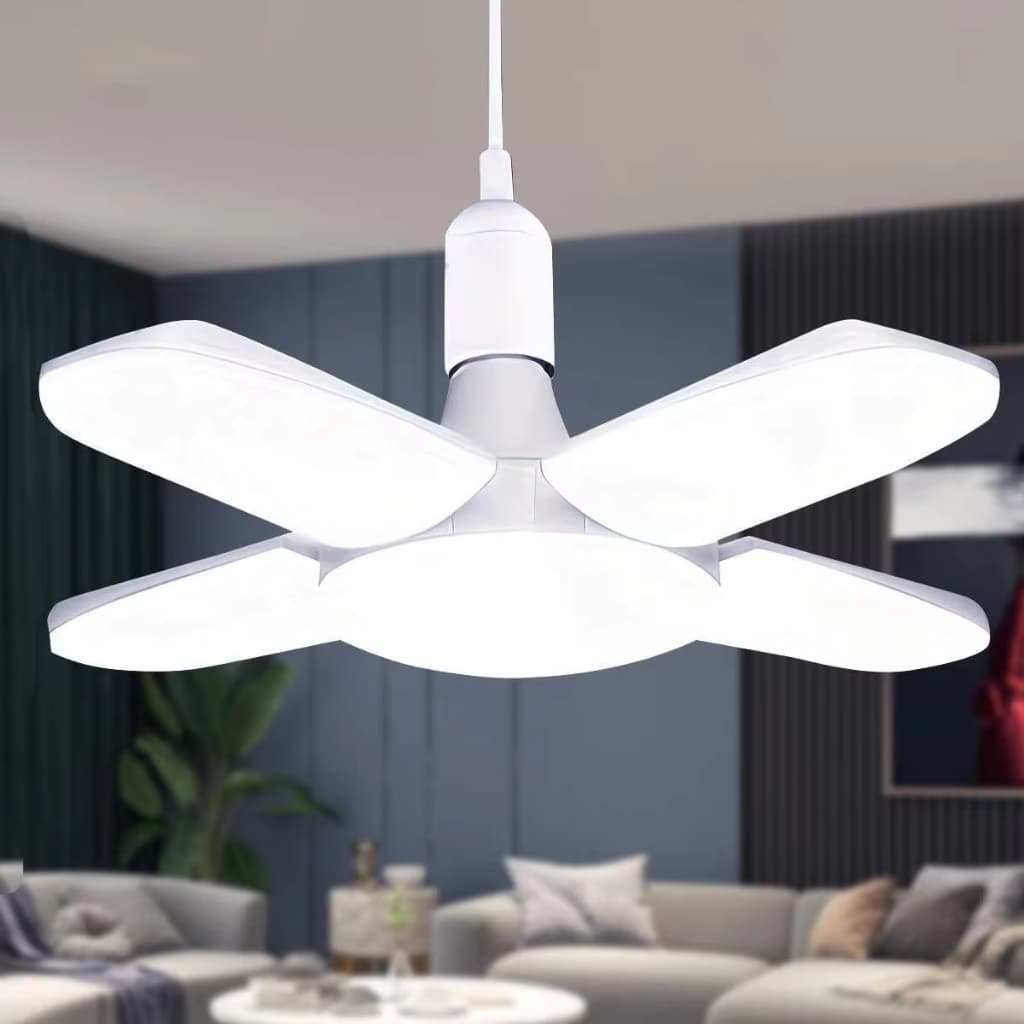 Lâmpada Led Dobrável Pétalas Bivolt Bulbo 60W Super Potente Ajustável Luminária Decoração