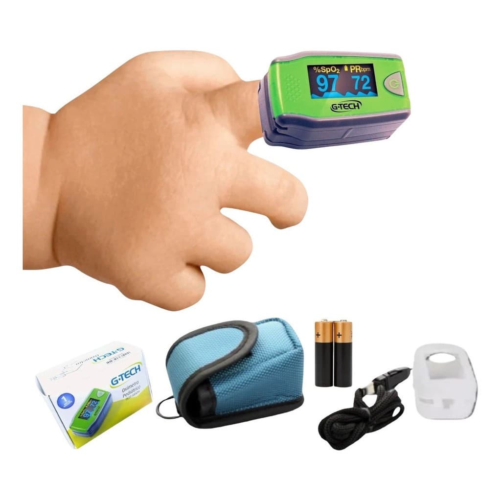 Oxímetro De Dedo Gtech Oled Graph Pediátrico Infantil