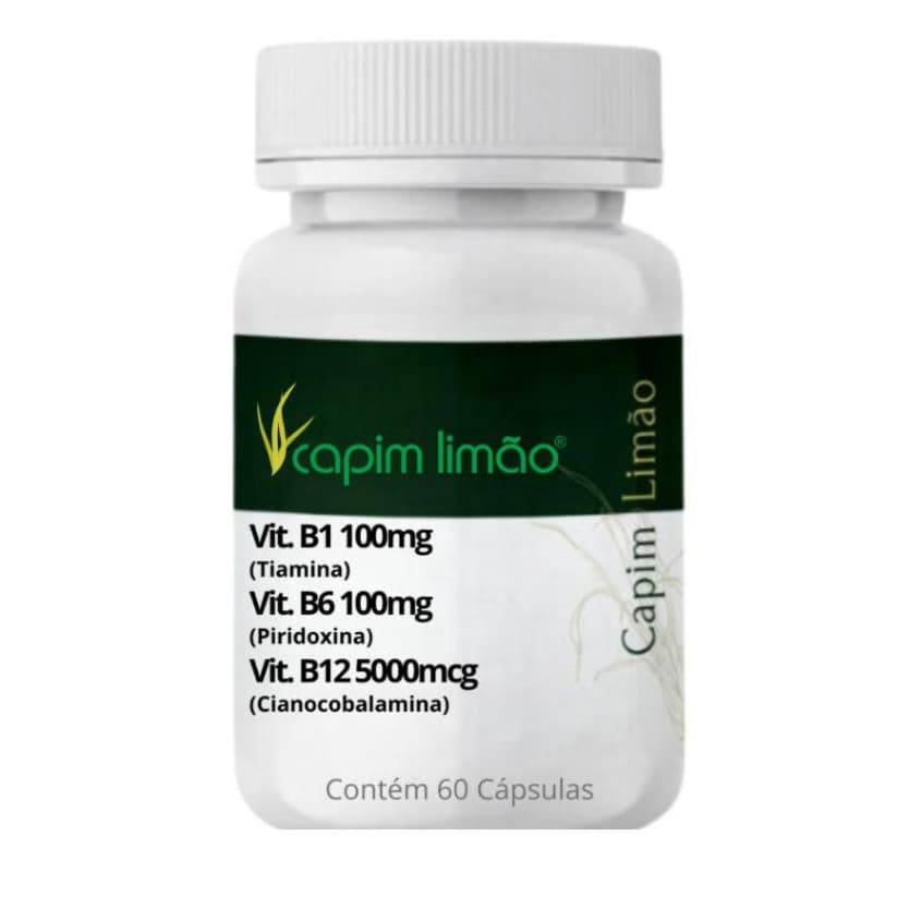 Vitamina B1 100mg Vitamina B6 100mg Vit B12 5000mcg 60caps