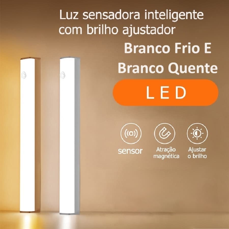 50Cm Luz LED Branco Quente Ou Frio Sem Fio Sensor Carregamento USB 30Cm 20Cm De Inteligente Do Guarda Roupa Quarto