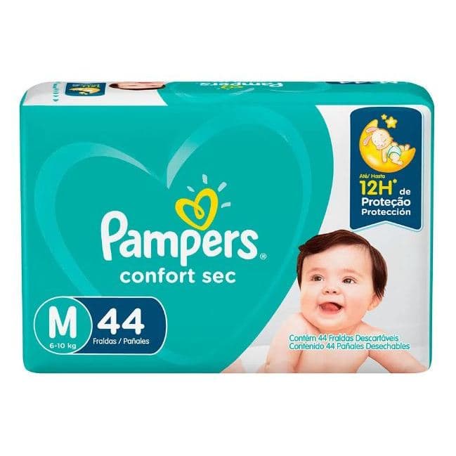 Fralda Descartável Confort Sec Máxima Absorção - Pampers