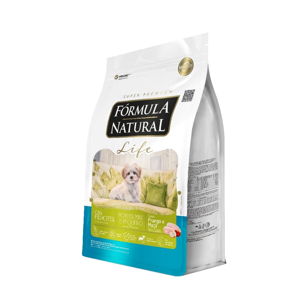 Ração Fórmula Natural Life Cães Filhotes Porte Mini e Pequeno 1kg Adimax