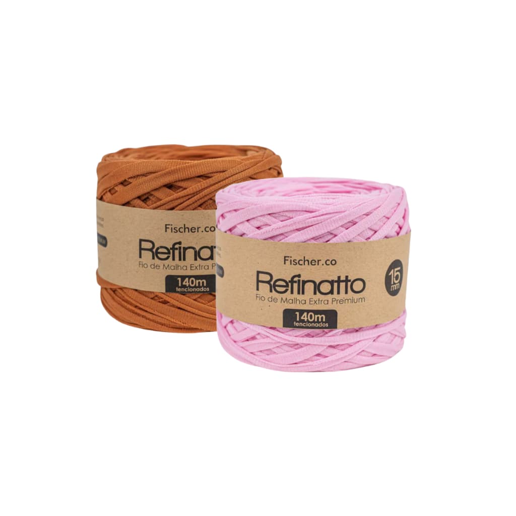Kit 2 Unidades Fio De Malha Refinatto Para Crochê/Amigurumi 15mm-140mts