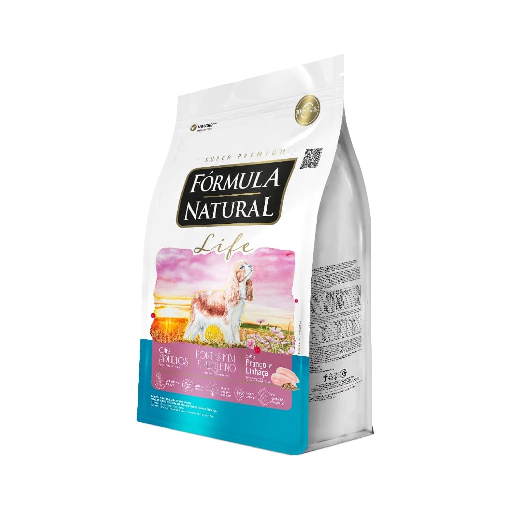 Ração Fórmula Natural Life Cães Adultos Porte Mini e Pequeno 15kg Adimax