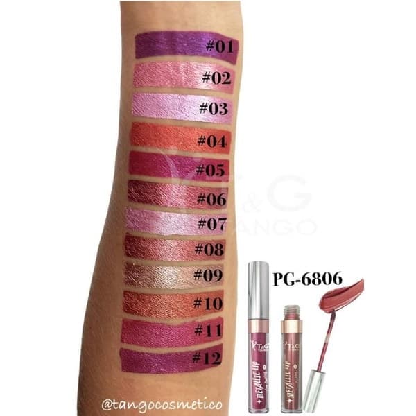 Batom Líquido Metálico Gloss Matte Mate Metallic Lip Tango Feminino